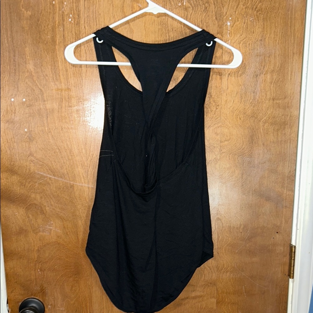 Nike Black Racerback Tank Top Relaxed Fit - Picture 3 of 4